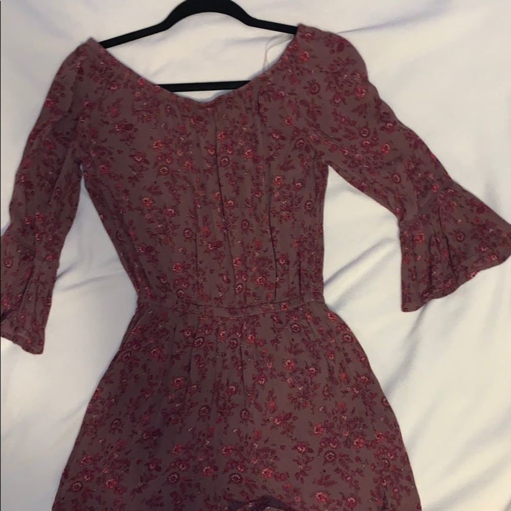 Bell Sleeve Floral Romper